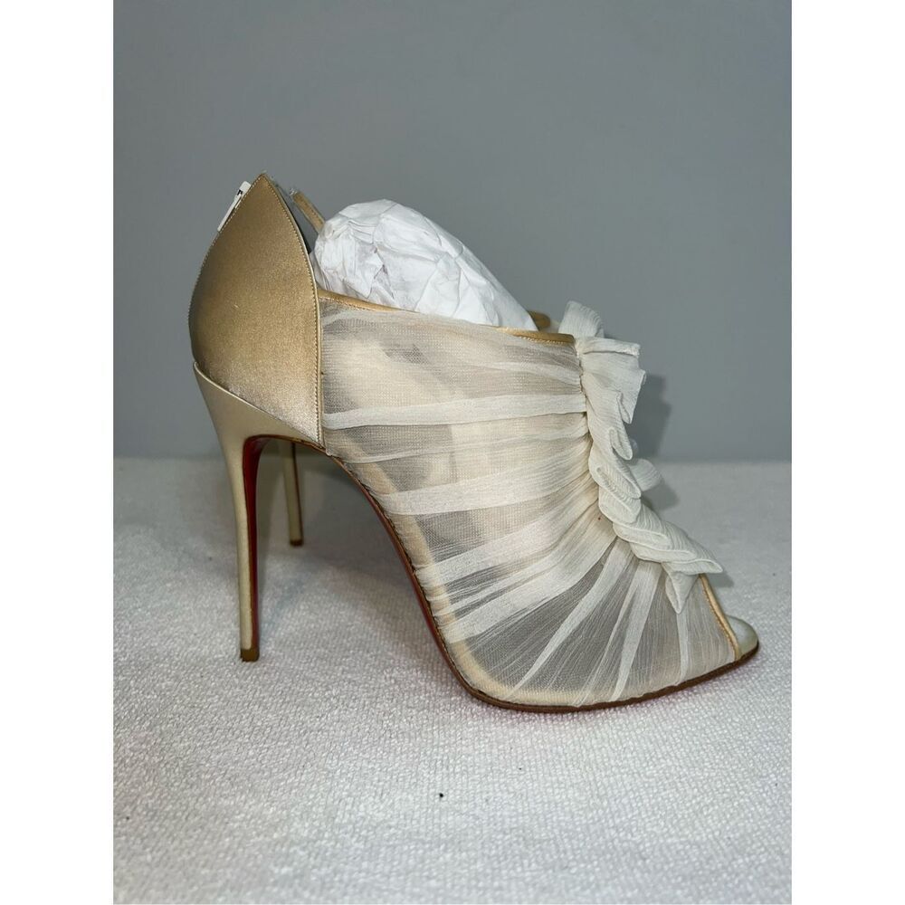 Christian Louboutin Silk Heels Canonita Sz 40 Authentic